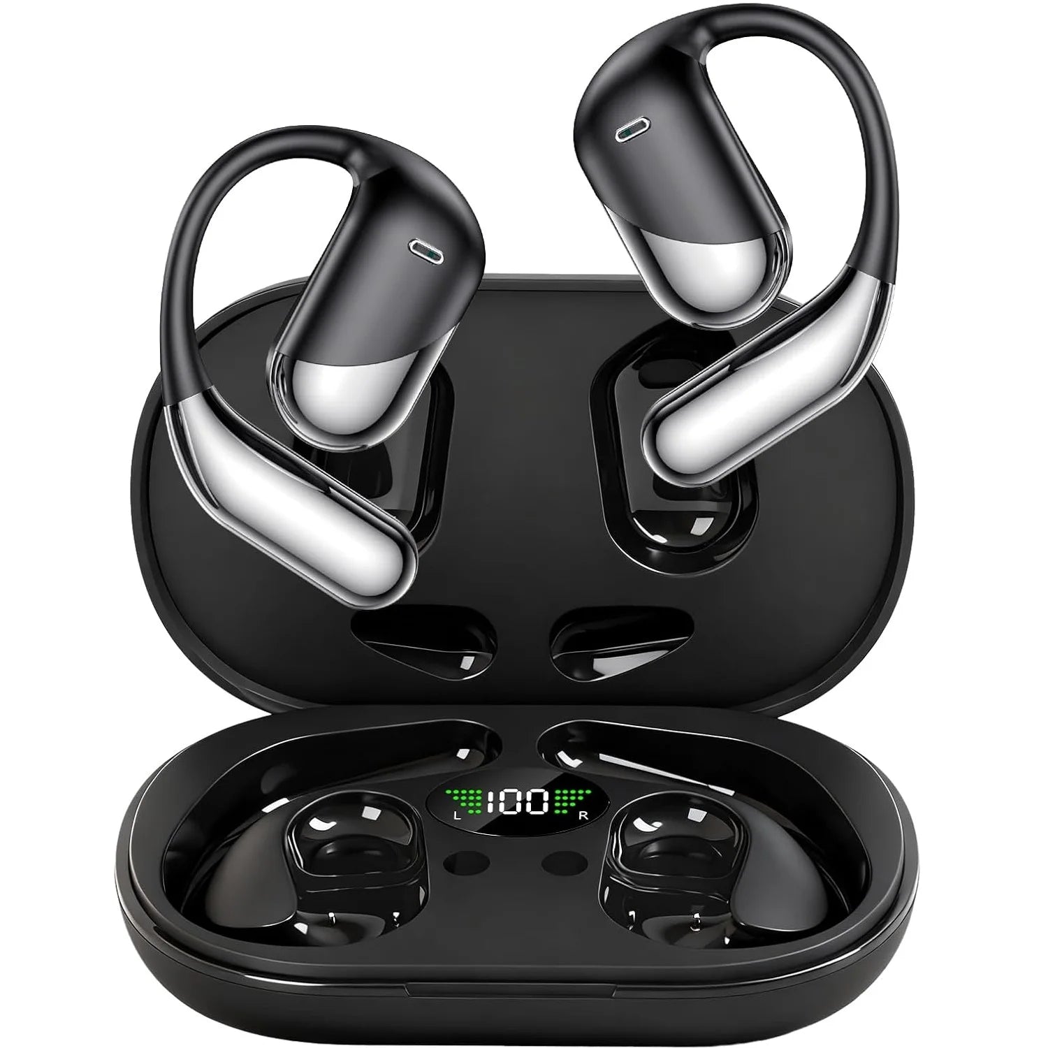 144 Languages AI Translation Earbuds – Bluetooth V6.1 Real-Time Translator Headphones with Touch Screen & Smart Mode for Work & Travel