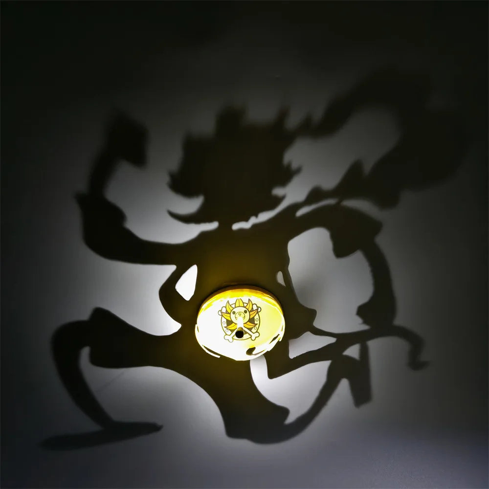 One Piece Luffy & Zoro LED Shadow Night Light – Anime Wall Lamp | Creative Atmosphere Decor Gift