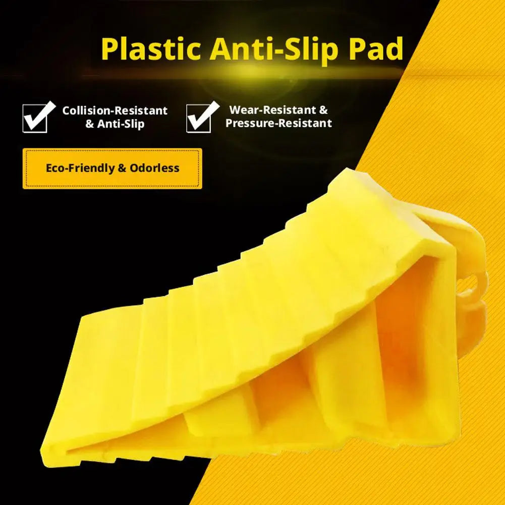 Wheel Chock Anti-Slip Heavy Duty – Triangular Tire Stopper for Car & Light Truck Safety