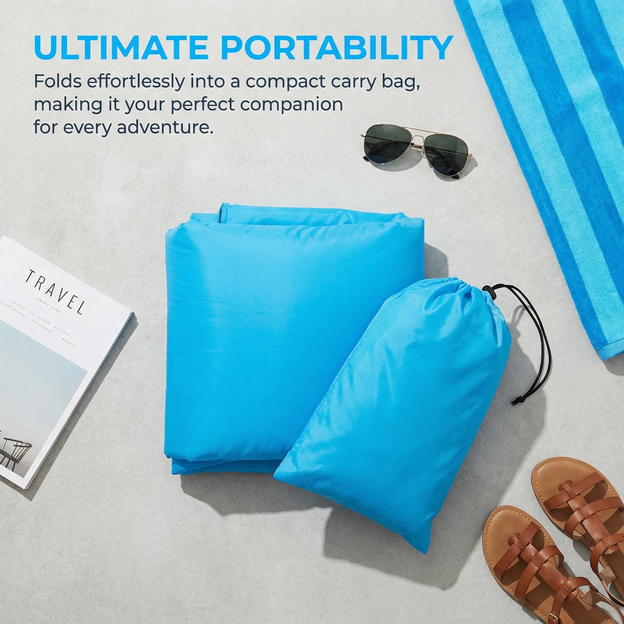 Inflatable Air Sofa – Portable Fast-Inflate Waterproof Lounger for Beach, Camping, Pool & Travel