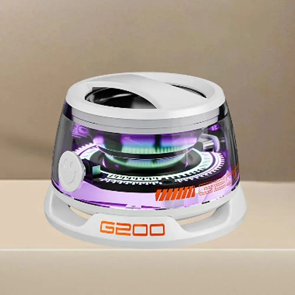 Outdoor Magnetic Bluetooth Speaker – Wireless Portable Mini Travel Stereo Speaker with RGB Lights & Phone Holder (iOS Compatible)