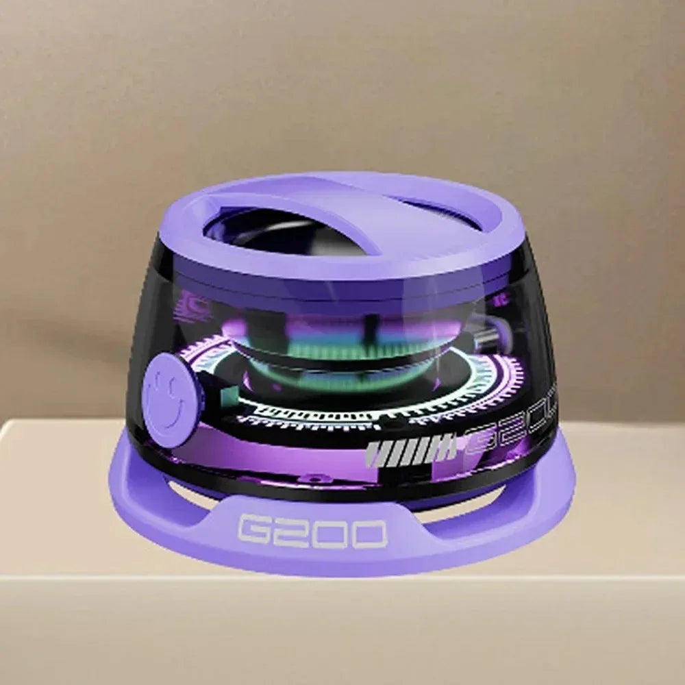 Outdoor Magnetic Bluetooth Speaker – Wireless Portable Mini Travel Stereo Speaker with RGB Lights & Phone Holder (iOS Compatible)
