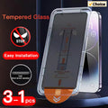 SKIG Privacy Anti-Spy Tempered Glass Screen Protector for iPhone 17 / 16 / 15 / 14 / 13 / 12 Pro Max & Plus – Auto Dust Removal HD Protector (1–3 PCS)